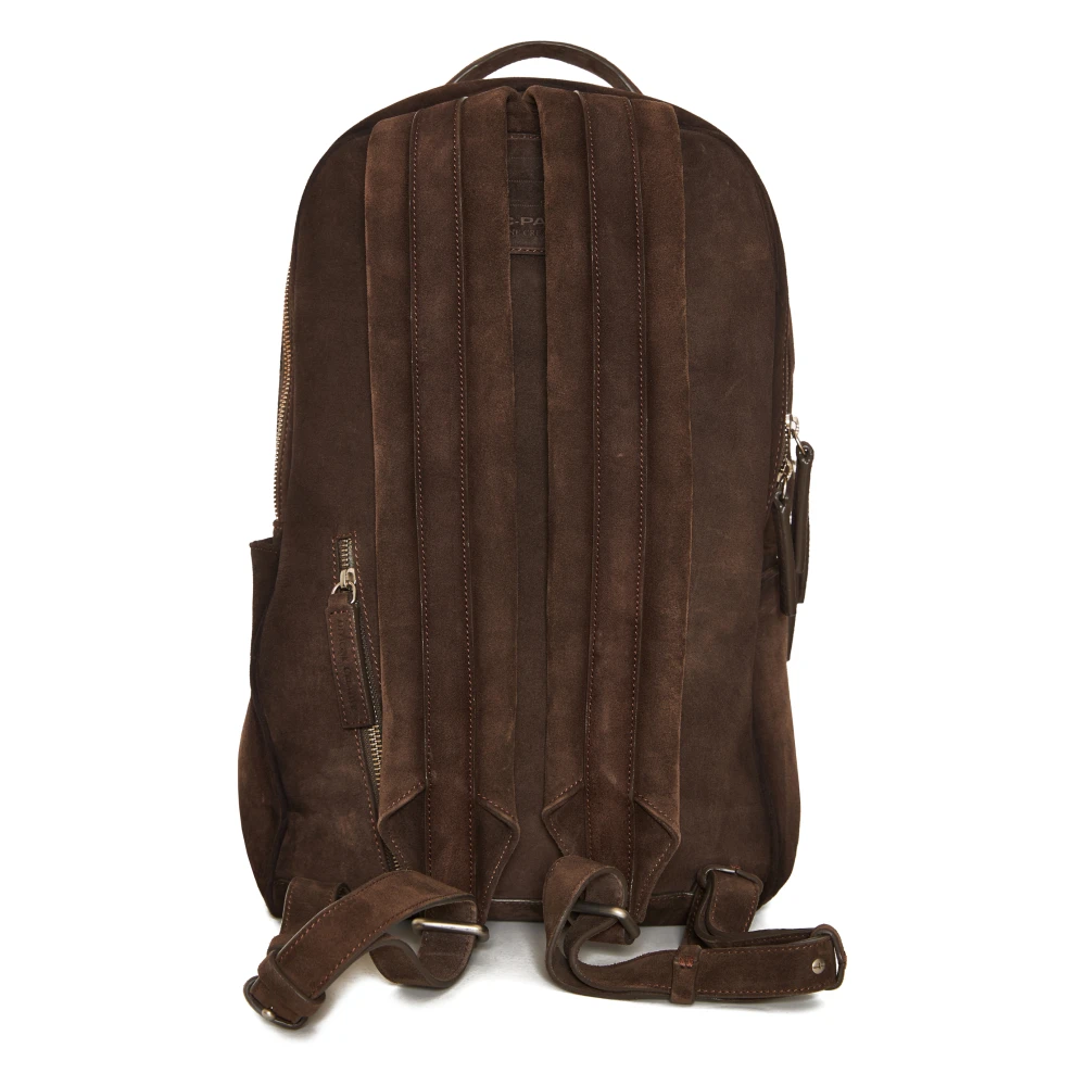 Officine Creative Italiaanse Suede Rugzak Brown Heren