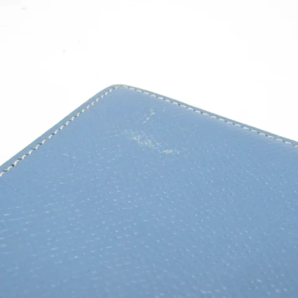 Hermès Vintage Pre-owned Leather wallets Blue Dames