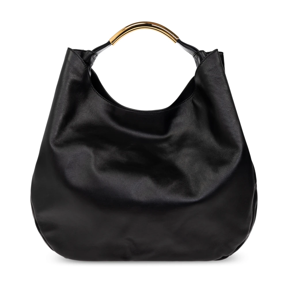 Moschino Leren shopper tas Black Dames