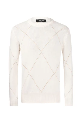 Girocollo Air Wool a Rombi