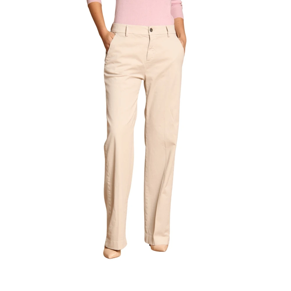 Mason's Straight Women's Chino Pants in Gabardine Beige Dames