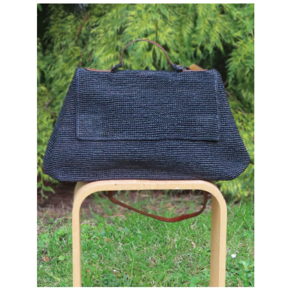 Ibeliv Lahady Raffia Handtas Black Dames