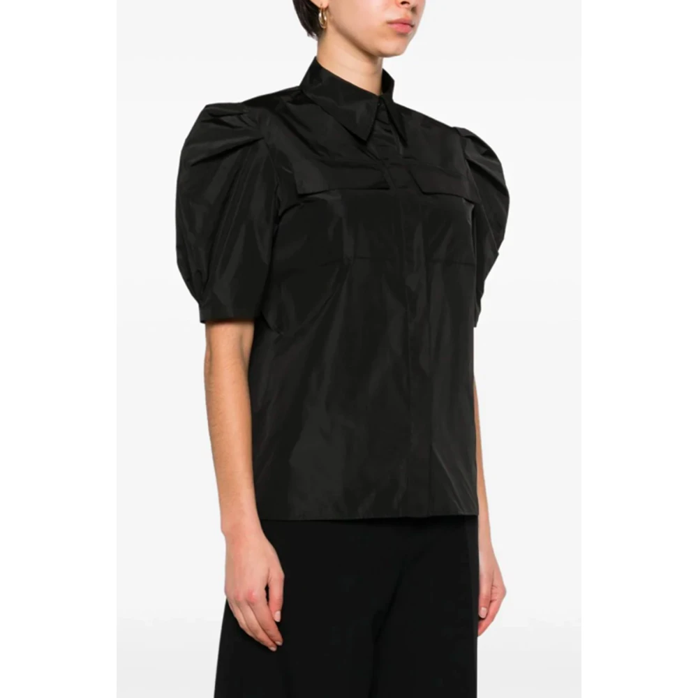 Msgm Zwarte blouse met ballonmouwen Black Dames