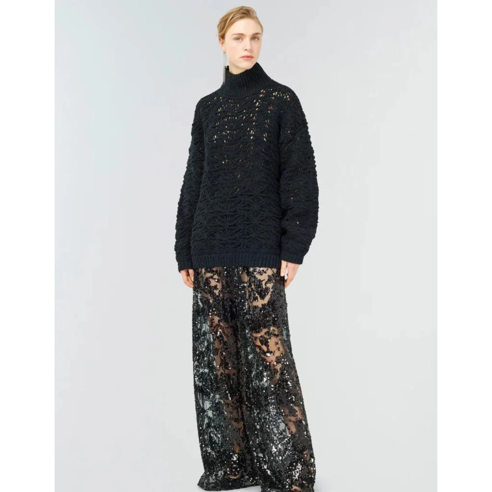 Semicouture Zwarte Trui Stijlvol Model Black Dames