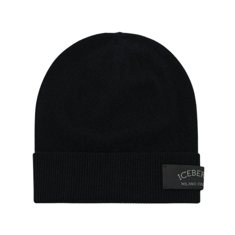 Iceberg Muts van kasjmier wolmix Black Dames