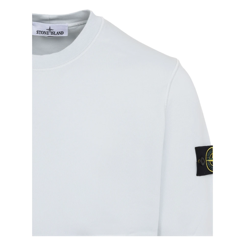 Stone Island Blauwe Katoenen Trui met Ronde Hals Blue Heren