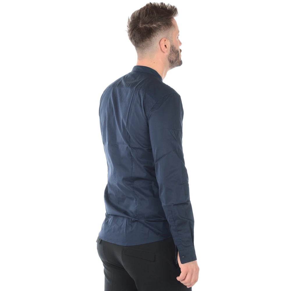 Daniele Alessandrini Slim Fit Angle Shirt Blue Heren