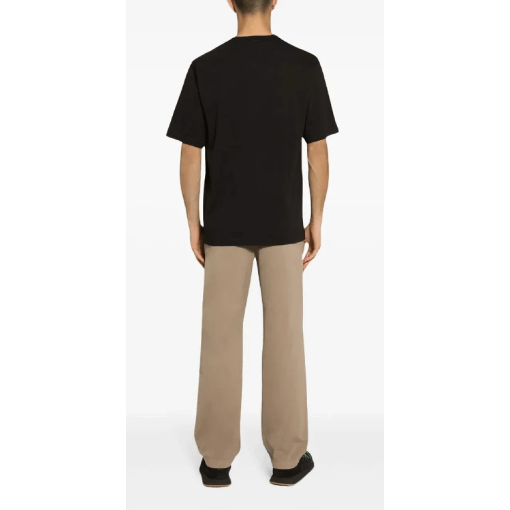 Dolce & Gabbana Zwart Katoenen Crew Neck T-shirt Black Heren