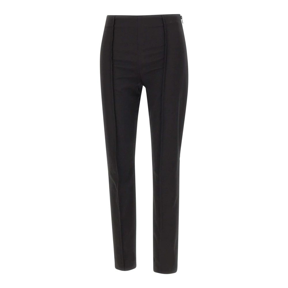 Mm6 Maison Margiela Women's Black Slim-Fit Trousers, Xs, Slim-Fit Trousers