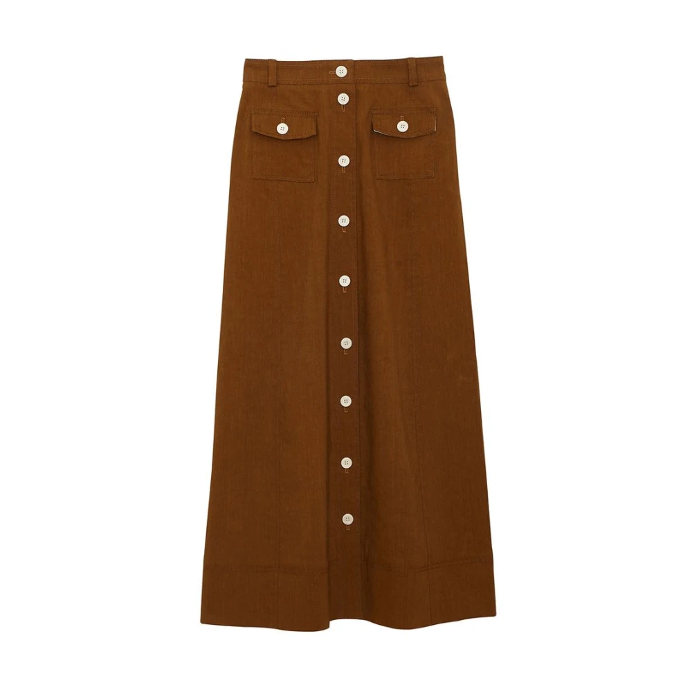 Ines De La Fressange Paris Tatiana bruine linnen rok Brown Dames