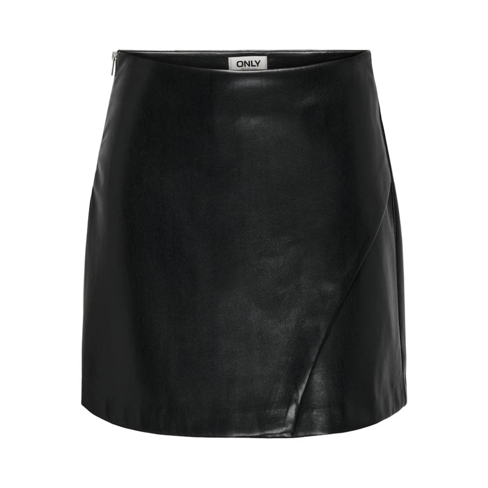 Only Imitatie Leren Rok Zwart Black Dames