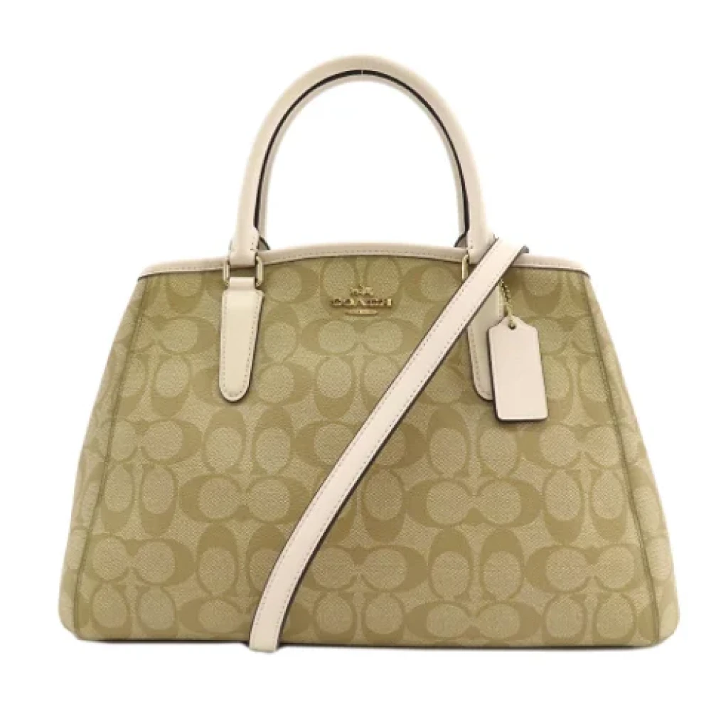 Coach Pre-owned Canvas handbags Beige Dames