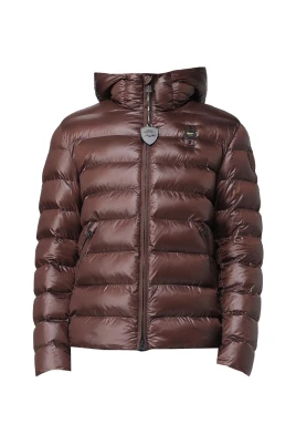Nylon Parka med Rutigt Mönster