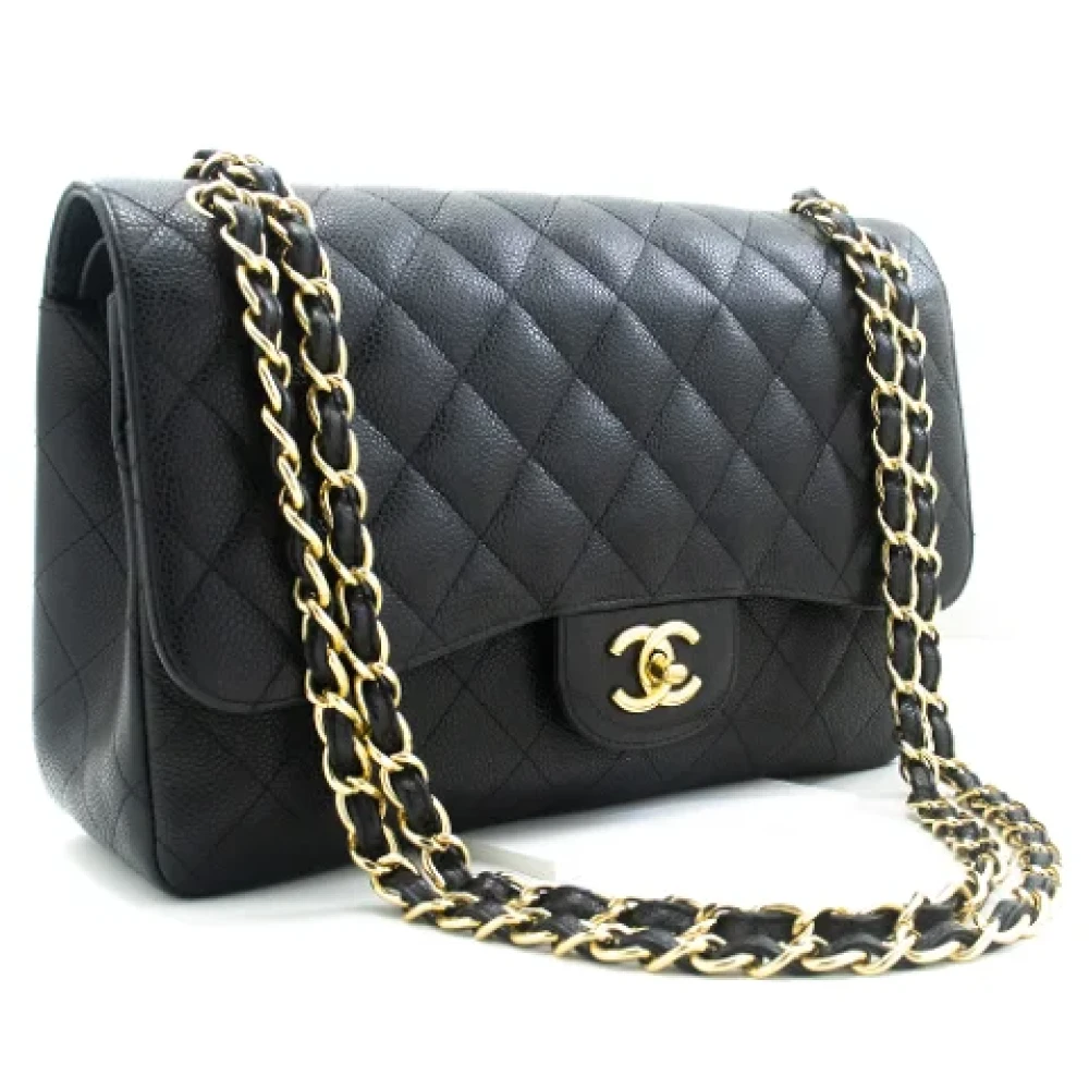 Chanel Vintage Pre-owned Leather shoulder-bags Black Dames