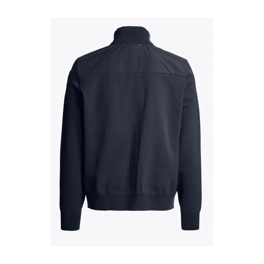 Parajumpers Blauwe Zorba Cardigan Tech Knit Stijl Blue Heren