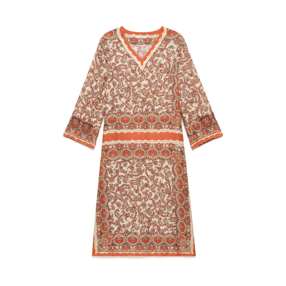 Maliparmi Women's Beige Sunset Paisley Dress - Short Dresses - M - Dresses