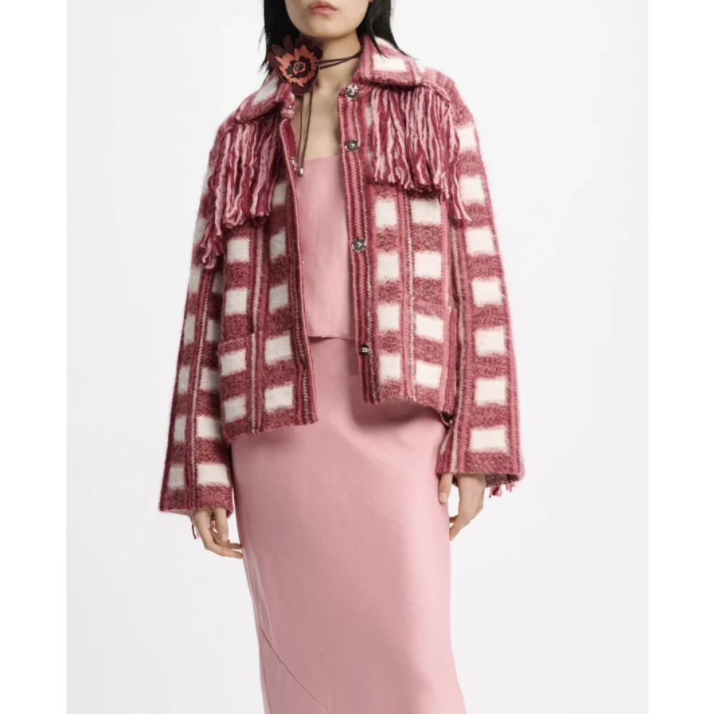 dorothee schumacher Geruite Jacquard Franje Jas Pink Dames