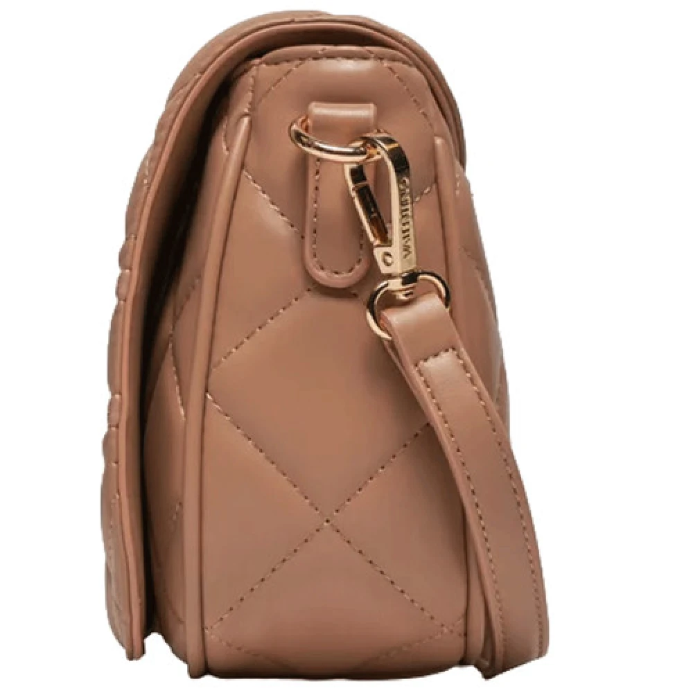 Valentino by Mario Valentino Beige Gewatteerde Flap Handtas met Verstelbare Band Beige Dames
