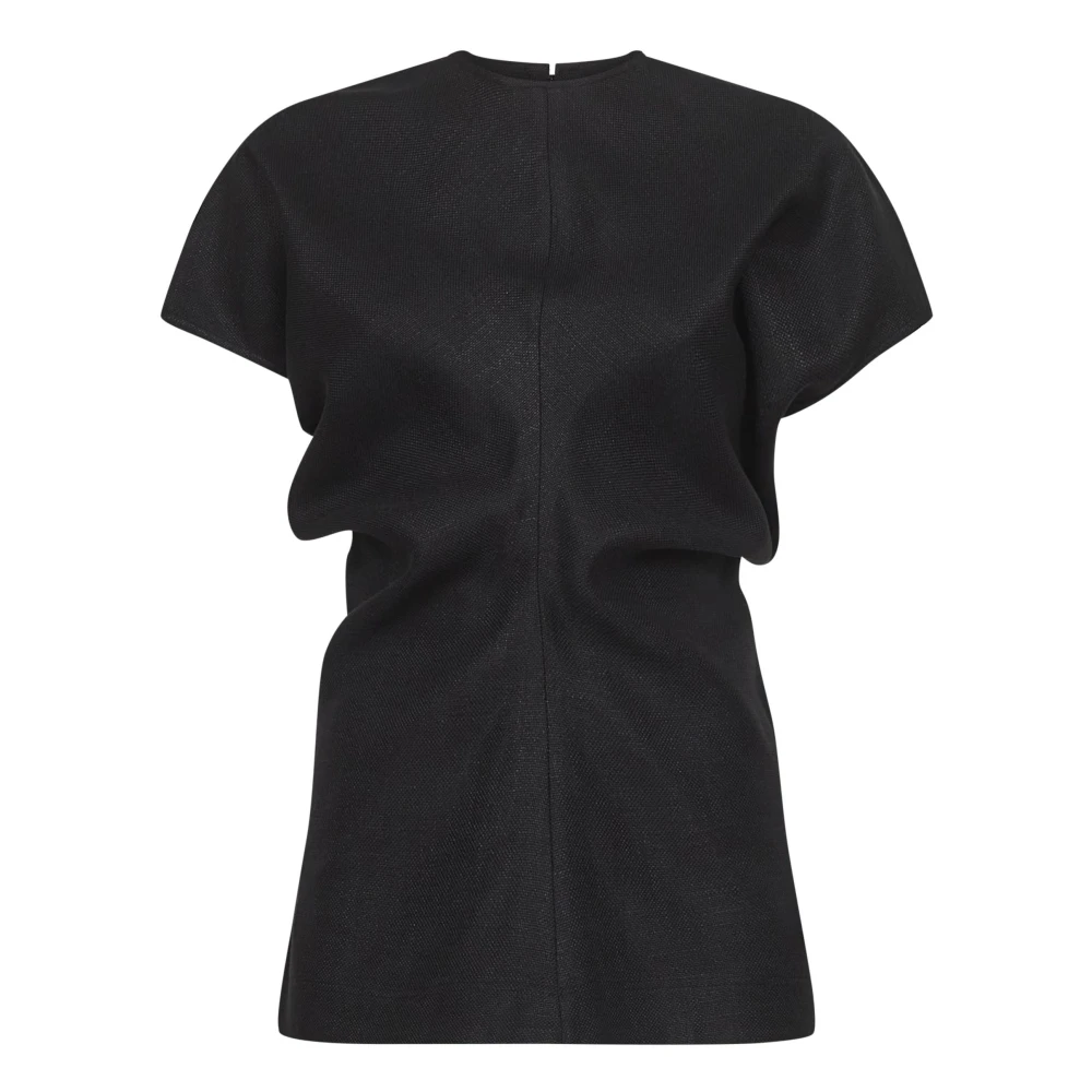 Totême Women's Black Kimono Sleeve Top - Blouses - 2XS - Blouses & Shirts