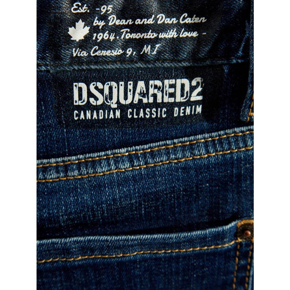 Dsquared2 Navy Blauwe Jeans Blue Dames