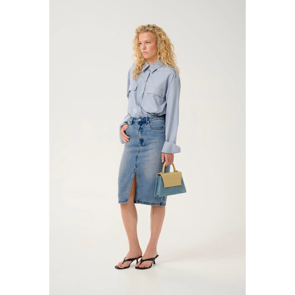 Gestuz Gzlayza Pencil Rok Blue Dames