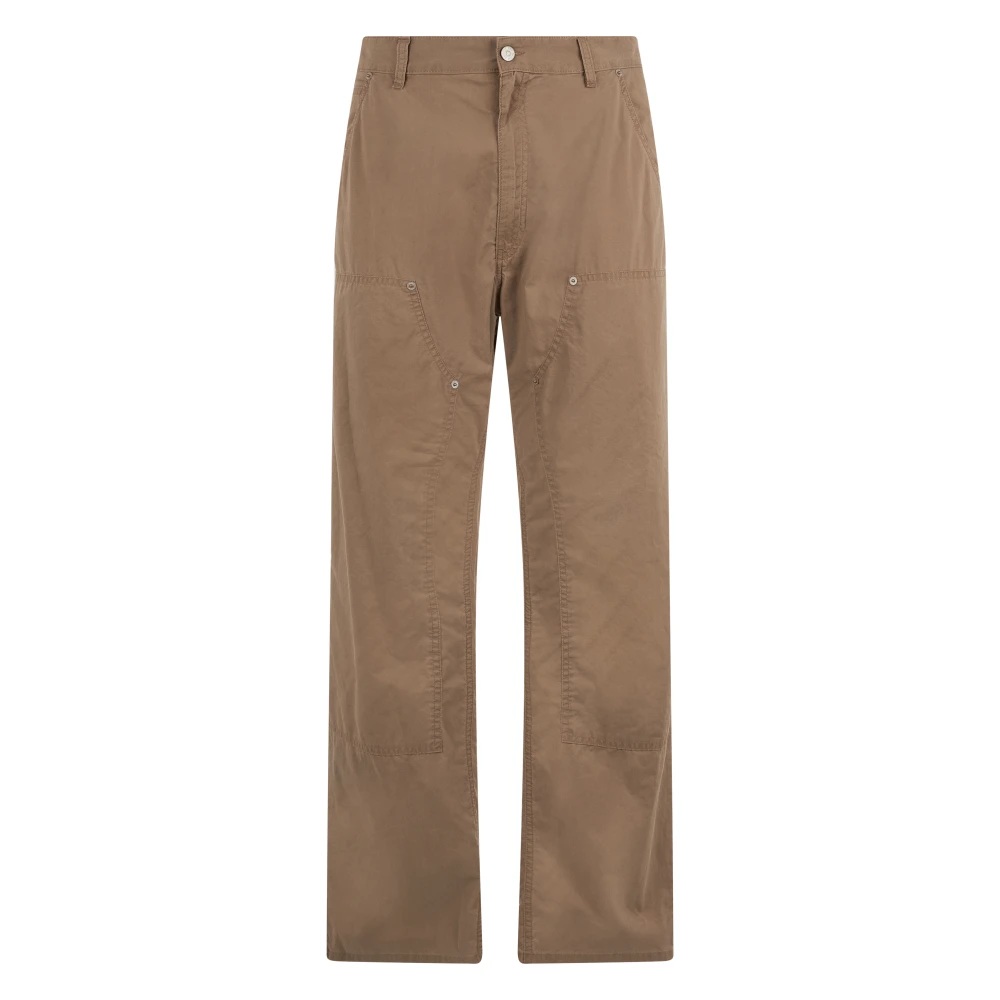 Mm6 Maison Margiela Men's Brown Straight Trousers, W31, Straight Cotton Trousers
