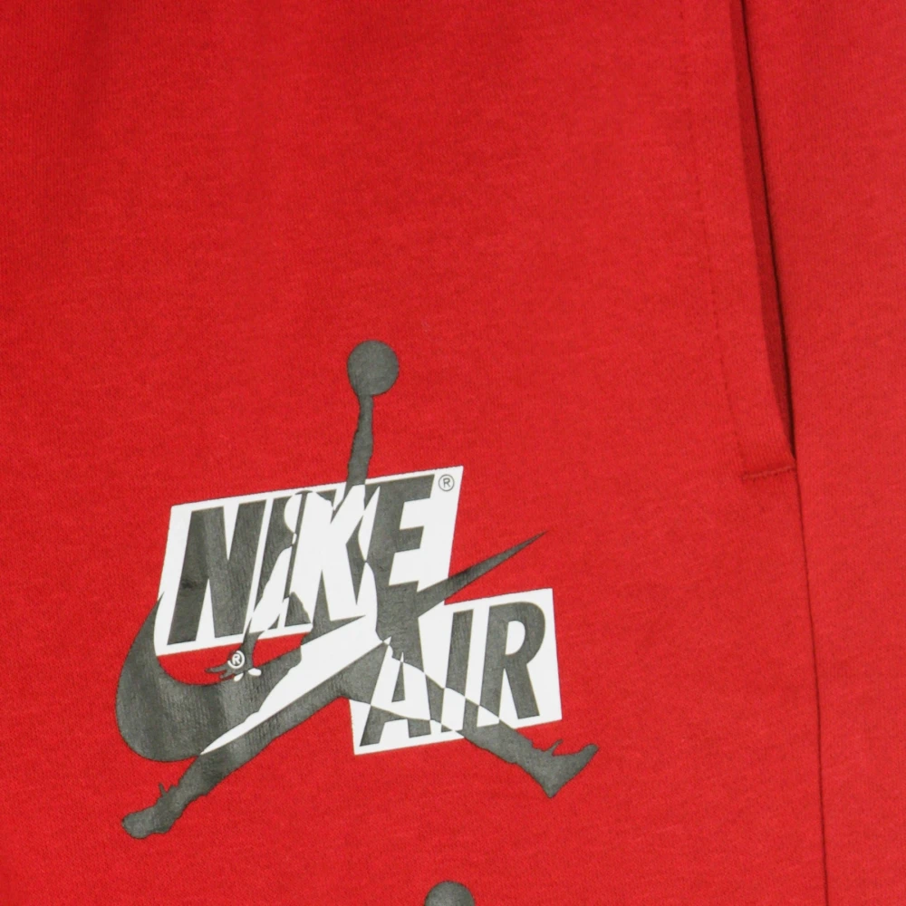 Jordan Klassieke Rode Fleece Trainingspak Broek Red Heren