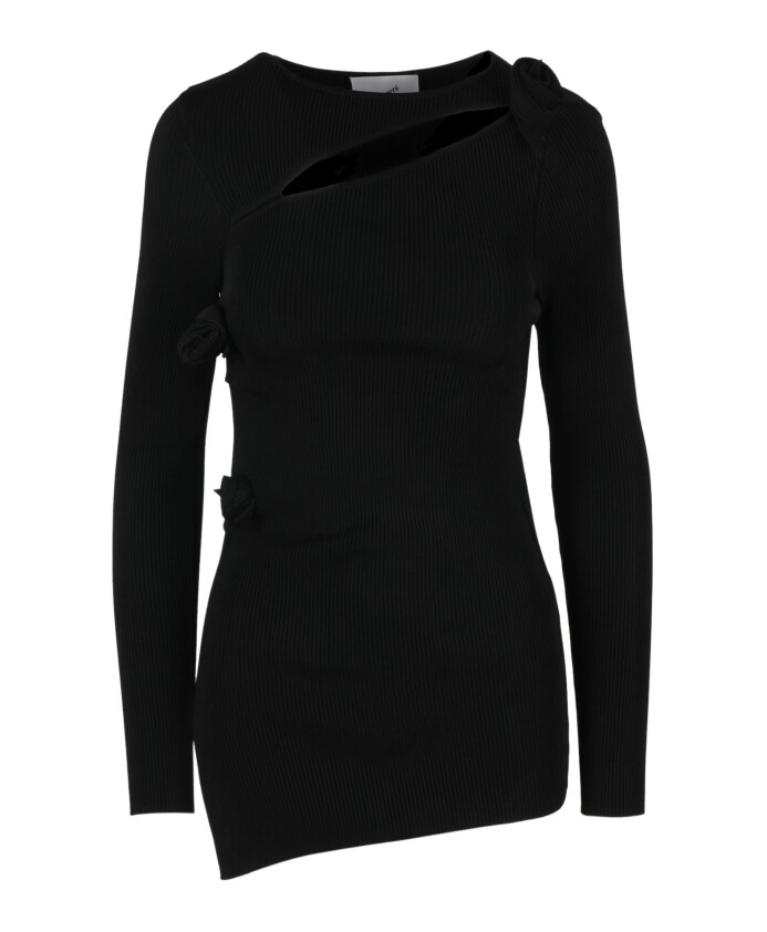 pull-en-tricot-asymetrique-a-fleurs