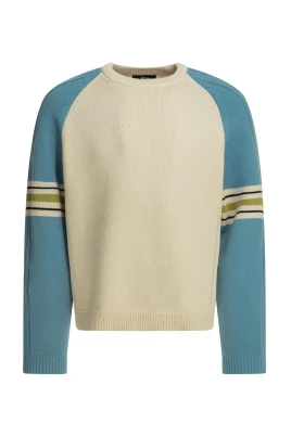 Stripe Raglan Crew