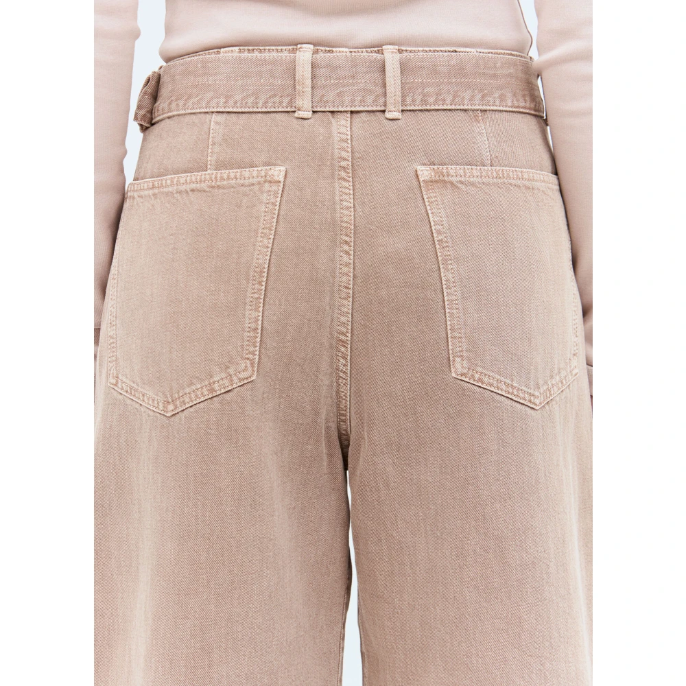Lemaire Denim Twisted Bermuda Shorts met Riem Pink Dames