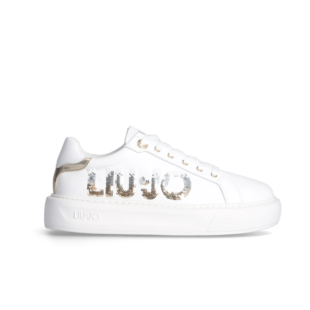 Liu Jo Kylie 22 Sneakers met Paillet Logo White Dames