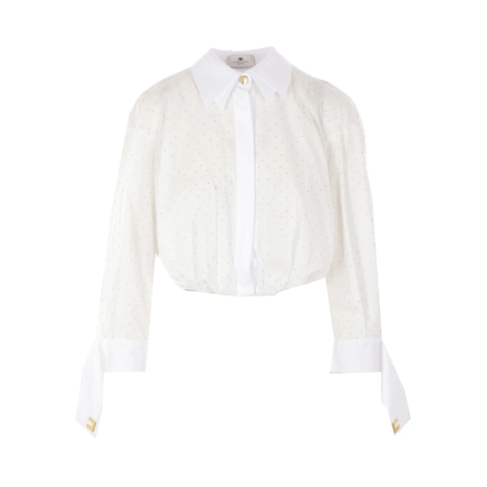 Elisabetta Franchi Witte Shirt Camicia LS White Dames