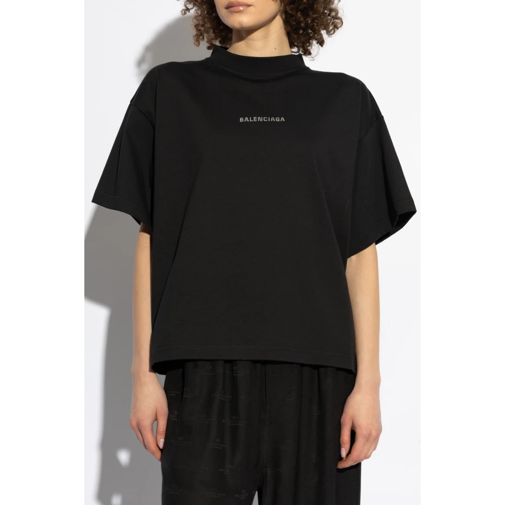 Balenciaga T-shirt met logo Black Dames