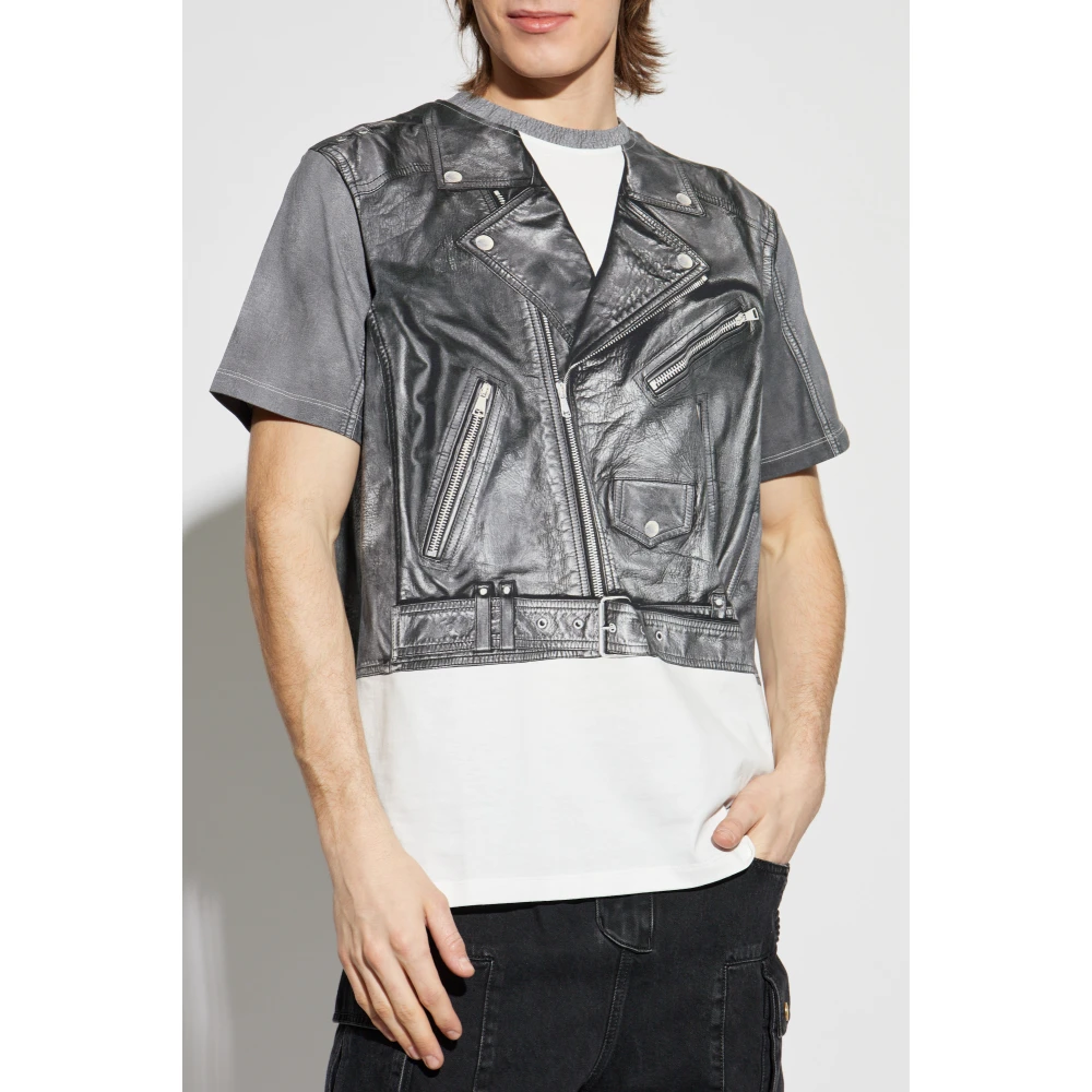 Balmain T-shirt met print Gray Heren