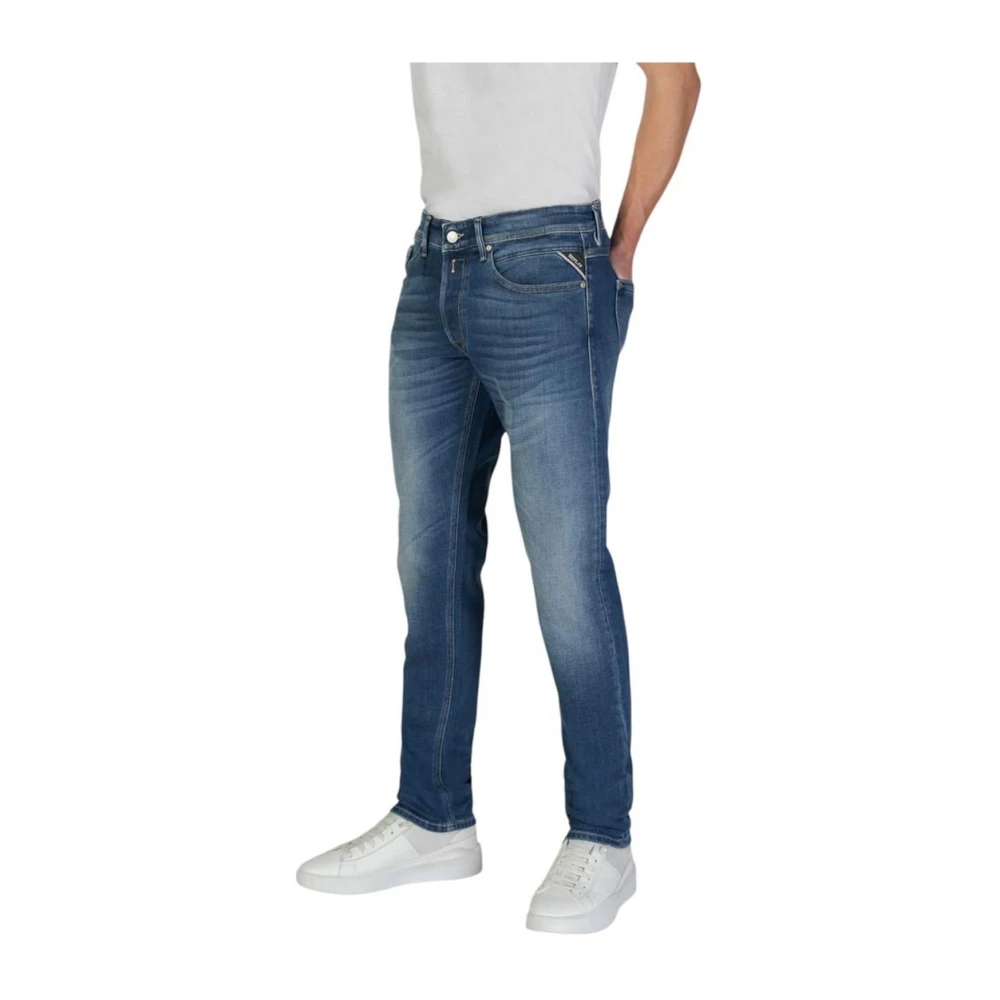 Replay Blauwe Comfort Katoenen Jeans Broek Blue Heren