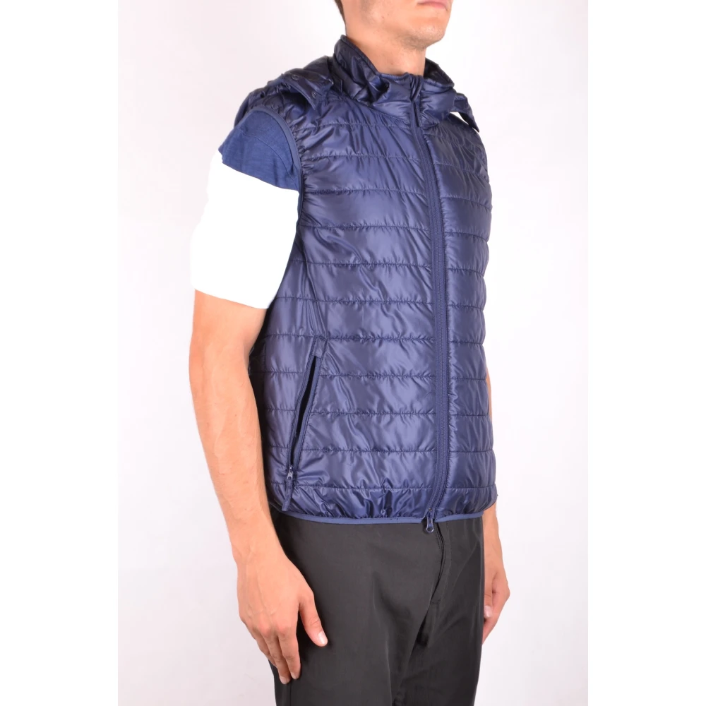 Aspesi Gewatteerd Vest met Capuchon Blue Heren
