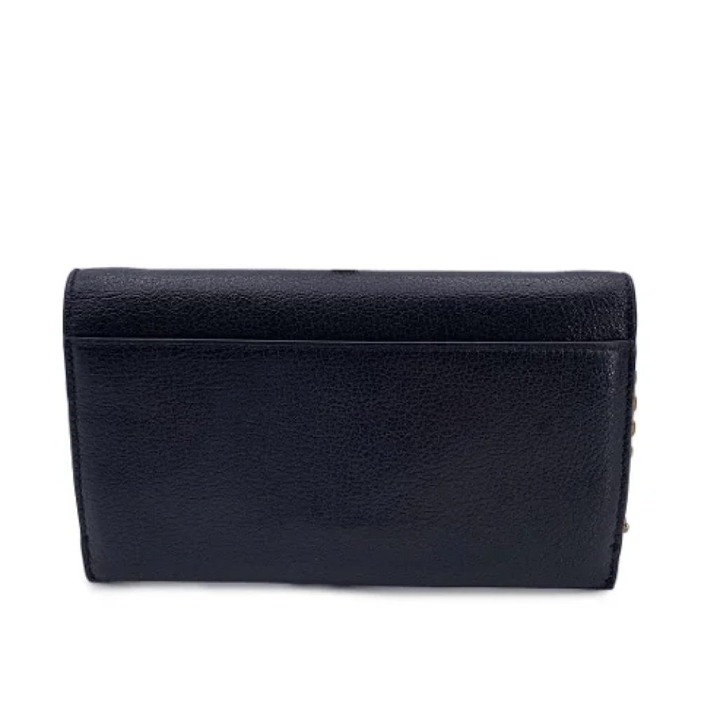 Dior Vintage Pre-owned Leather wallets Black Dames