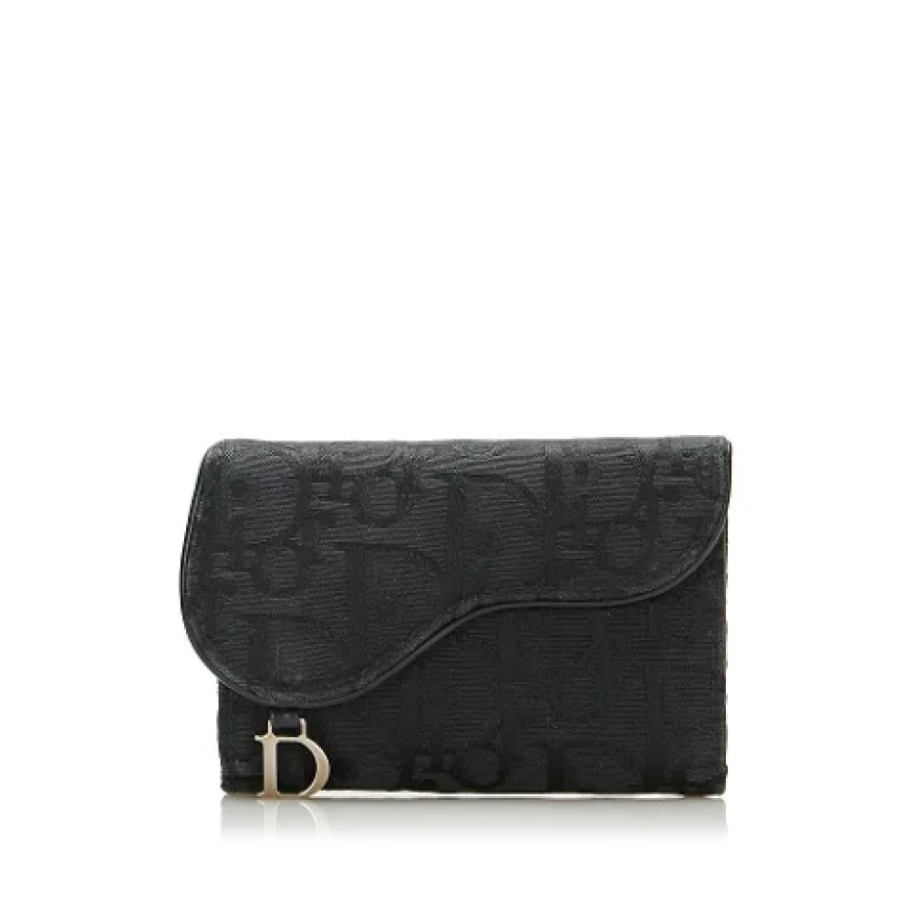 Dior Vintage Pre-owned Canvas wallets Black Dames