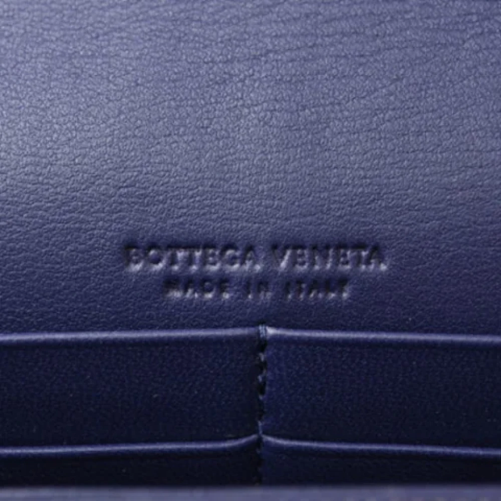 Bottega Veneta Vintage Pre-owned Fabric wallets Blue Dames