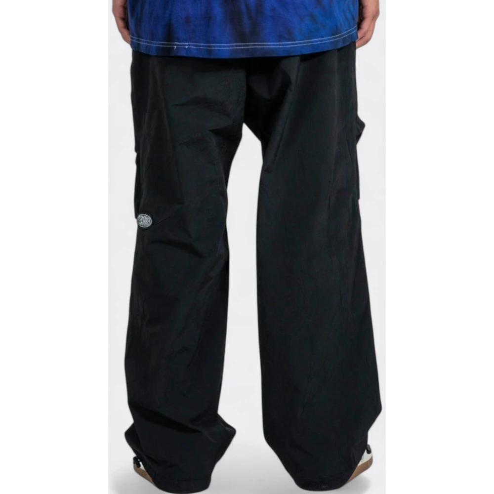 Pleasures Flight Pants met Custom Nylon Fabric Black Heren