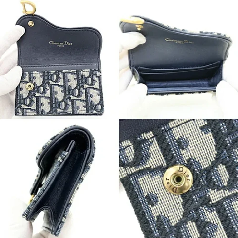 Dior Vintage Pre-owned Canvas wallets Blue Dames