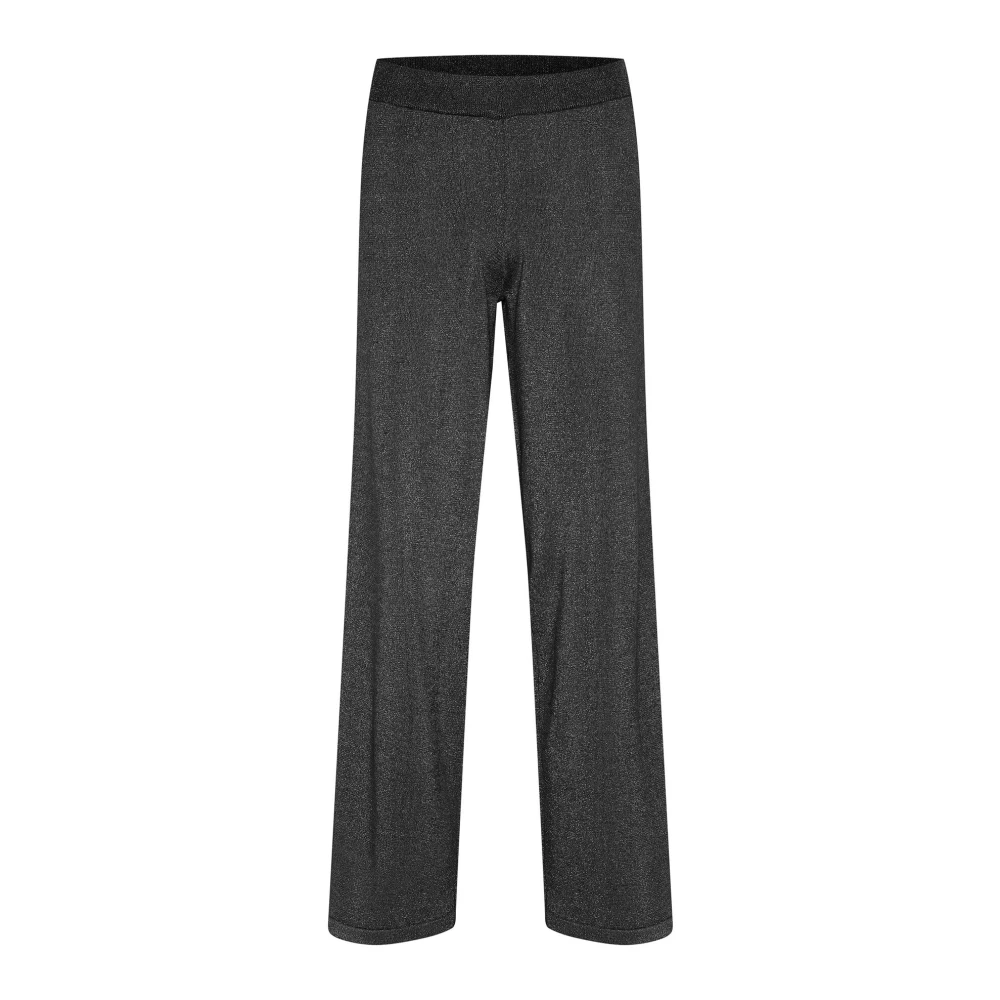 Saint Tropez Glitterbroek Zwart Losse Pasvorm Gray Dames