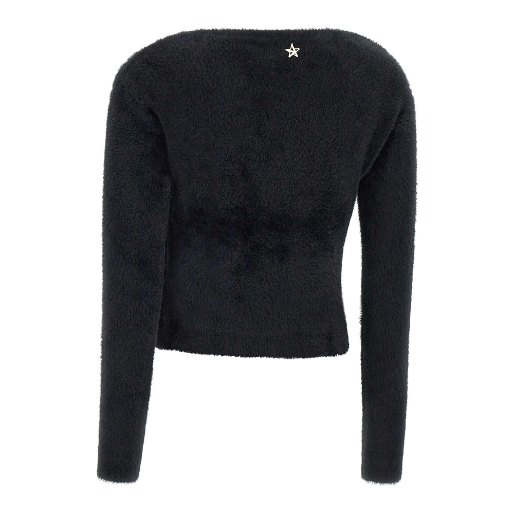 Kaos Bont Effect Zwarte Trui Black Dames