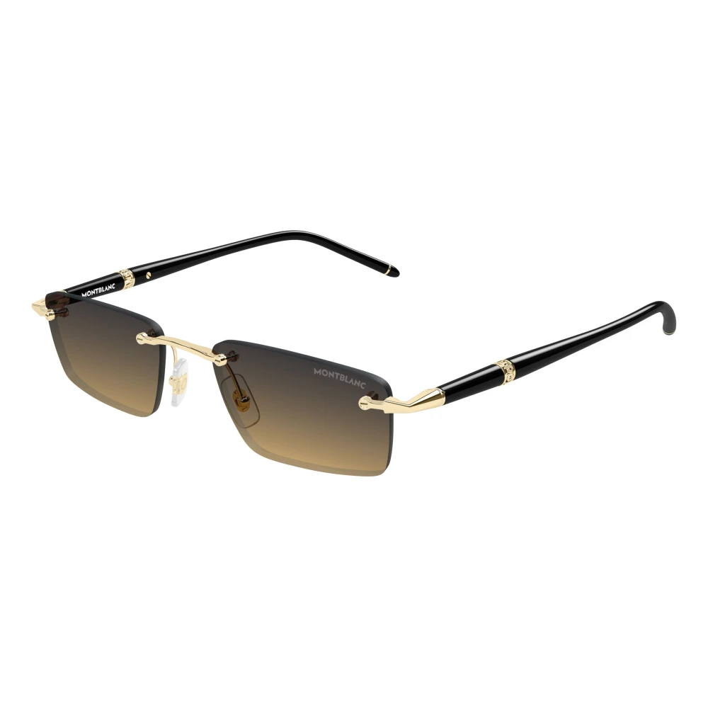 Montblanc Men's Yellow Sunglasses, 54 Mm, Rectangular Sunglasses