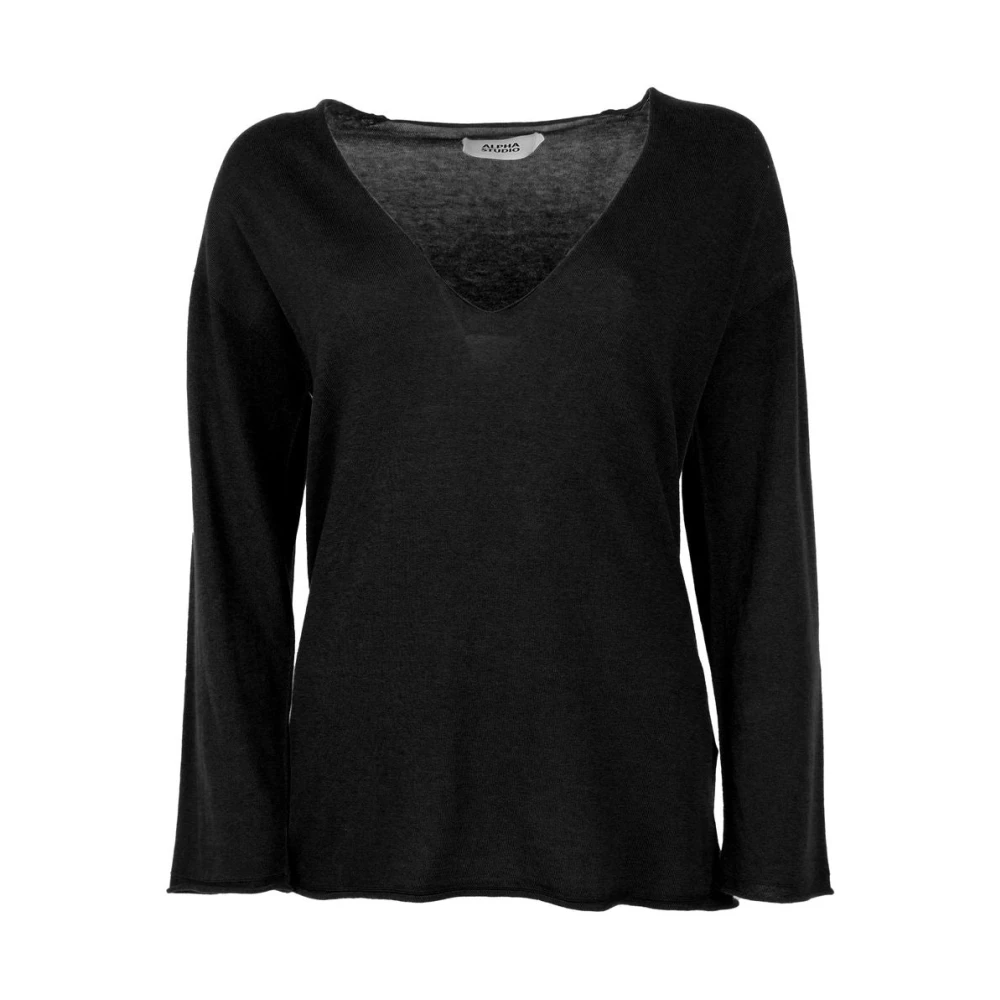 Knitwear > V-neck Knitwear - - Alpha Studio - Modalova