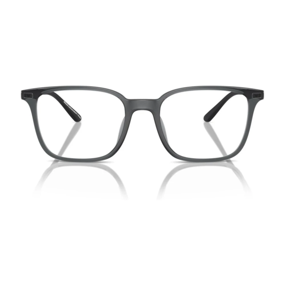 Emporio Armani Brilmontuur met vierkant frame en dunne pootjes Gray Heren