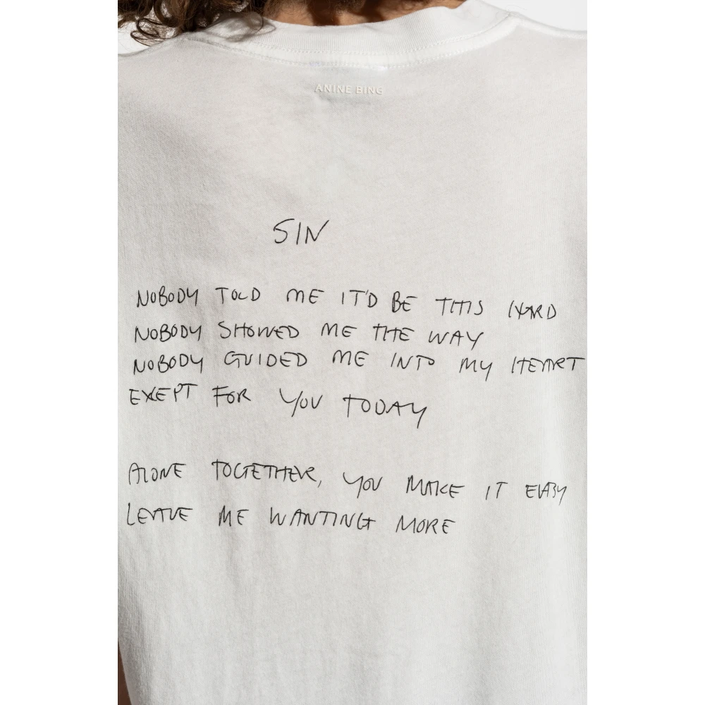Anine Bing Walker Tee Lyrics White Dames