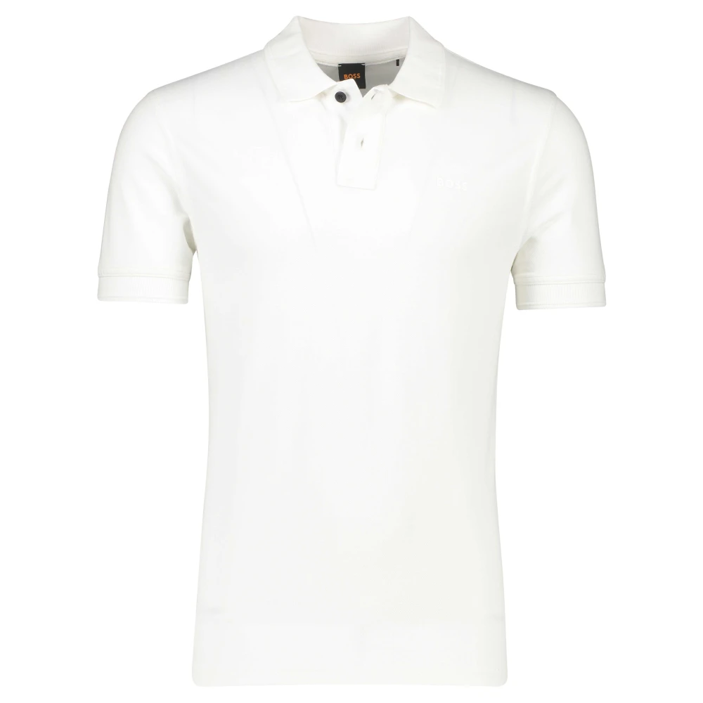Hugo Boss Witte Polo Shirt Korte Mouw White Heren