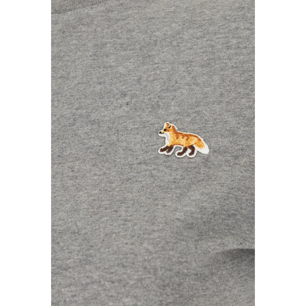 Maison Kitsuné Casual Katoenen T-Shirt voor Mannen Gray Dames