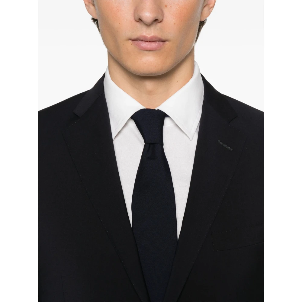 Corneliani Stretch wollen pak Drop 7 Black Heren
